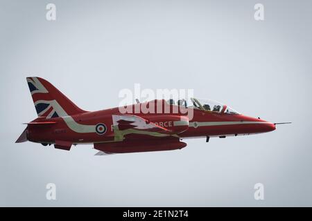 Les flèches rouges partent de l'aéroport d'Exeter. Banque D'Images