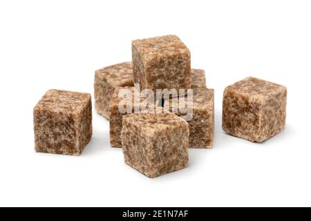 Groupe de cubes carrés isolés sur fond blanc Banque D'Images