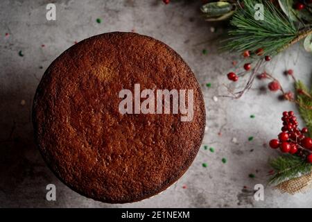 Gâteau Kerala prune / gâteau de fruits de Noël sur fond de vacances, foyer sélectif Banque D'Images