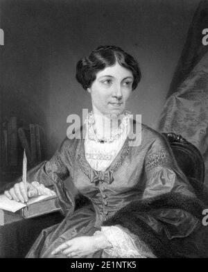 HARRIET MARTINEAU (1802-1876) théoricien social anglais et écrivain prolifique souvent considéré comme la première sociologue féminine dans une gravure vers 1835. Banque D'Images