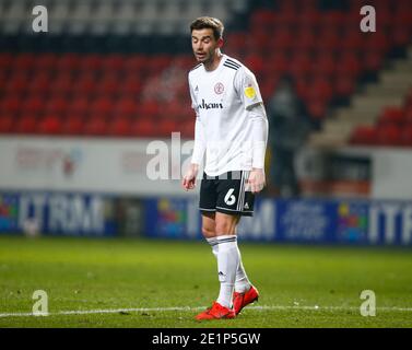 Woolwich, Royaume-Uni. 08 janvier 2021. WOOLWICH, Royaume-Uni, JANUARY08: Matt Butcher d'Accrington Stanley pendant Sky Bet League One entre Charlton Athletic et Accrington Stanley à la Vallée, Woolwich le 08 janvier 2021 crédit: Action Foto Sport/Alay Live News Banque D'Images