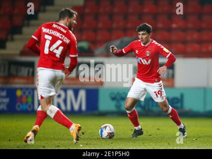 Woolwich, Royaume-Uni. 08 janvier 2021. WOOLWICH, Royaume-Uni, JANUARY08: Albie Morgan de Charlton Athletic lors de Sky Bet League One entre Charlton Athletic et Accrington Stanley à The Valley, Woolwich le 08 janvier 2021 crédit: Action Foto Sport/Alay Live News Banque D'Images