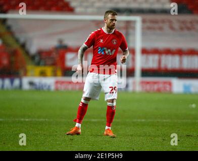 Woolwich, Royaume-Uni. 08 janvier 2021. WOOLWICH, Royaume-Uni, JANUARY08: Ronnie Schwatz de Charlton Athletic pendant la Sky Bet League One entre Charlton Athletic et Accrington Stanley à la Valley, Woolwich le 08 janvier 2021 crédit: Action Foto Sport/Alay Live News Banque D'Images