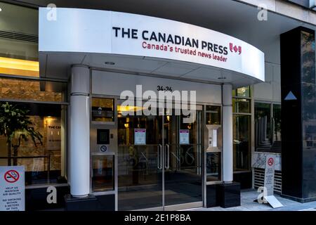 L'entrée du quartier général de la presse canadienne Banque D'Images