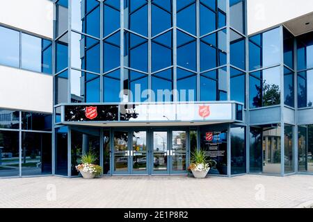 L'entrée de l'édifice du quartier général territorial de l'Armée du Salut est montrée à Toronto Banque D'Images