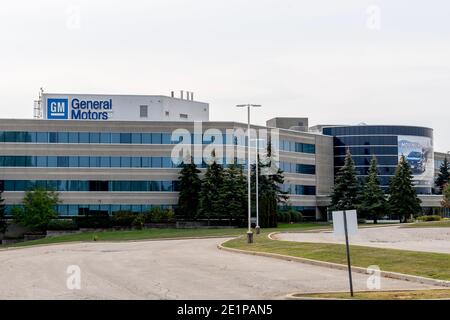 Oshawa, Ontario, Canada - le 26 septembre 2020 : siège social de la General Motors du Canada Company à Oshawa, Ontario, Canada Banque D'Images