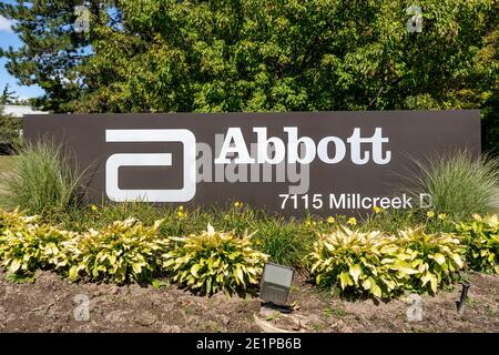 Mississauga, on, Canada - 19 septembre 2020 : le panneau Abbott est visible à Mississauga, on, Canada Banque D'Images