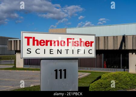 Whitby, on, Canada - 20 septembre 2020 : bureau de Thermo Fisher Scientific à Whitby, on, Canada. Thermo Fisher Scientific est une société de biotechnologie américaine Banque D'Images