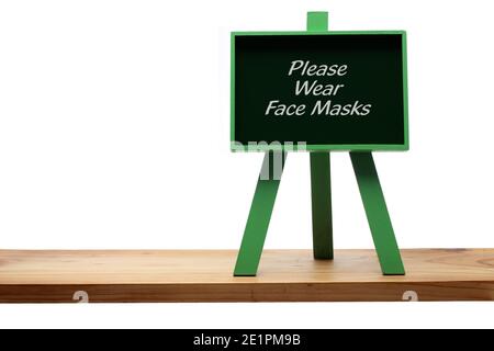 Corvid-19 message sur fond blanc Banque D'Images