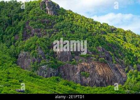 Montez sur l'île de Mahé aux Seychelles Banque D'Images