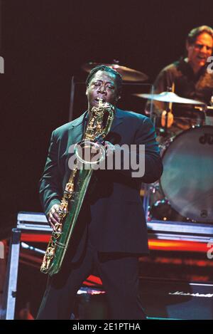 Bruce Springsteen et le groupe E Street en concert à Wembley Arena, Londres, Royaume-Uni. 27 octobre 2002. Banque D'Images