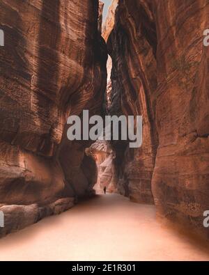 Le canyon de siq pour le Trésor à Peatra, en Jordanie Banque D'Images