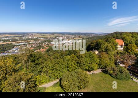 Vue panoramique sur le paysage depuis Veste Coburg, Bavière Banque D'Images