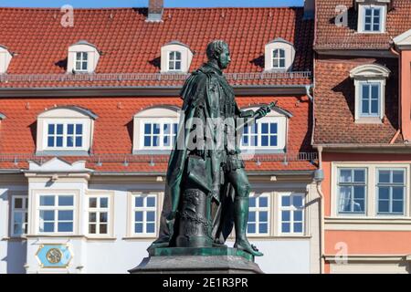 Statue du Prince Albert sur le marché de Coburg, en Bavière Banque D'Images