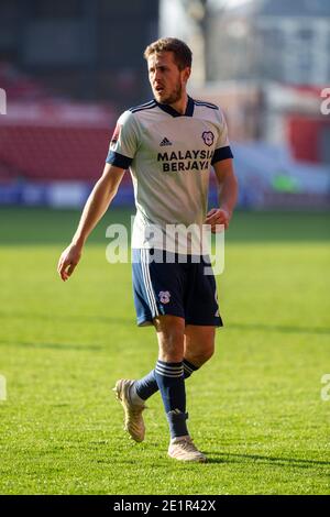 9 janvier 2021 ; City Ground, Notinghamshire, Midlands, Angleterre ; football anglais de la coupe FA, Nottingham Forest contre Cardiff City ; will Vaults of Cardiff City Banque D'Images