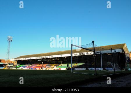 Southend, Essex, Royaume-Uni. 9 janvier 2021. Vue générale de Roots Halll avant le match Sky Bet League 2 entre Southend United et Barrow à Roots Hall, Southend, le samedi 9 janvier 2021. (Credit: Ben Pooley | MI News) Credit: MI News & Sport /Alay Live News Banque D'Images