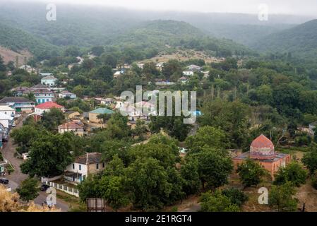 Khazra est un village du Coran de l'Azerbaïdjan, à la frontière de l'Azerbaïdjan avec la Fédération de Russie. Banque D'Images