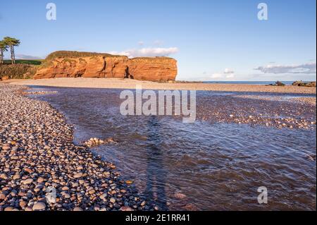 River Otter à Budleigh Salterton dans le Devon en Angleterre Banque D'Images