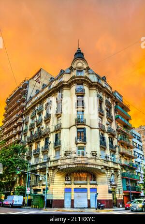 Coucher de soleil à Buenos Aires en Argentine Banque D'Images