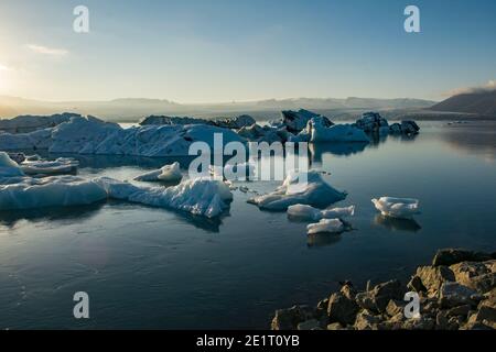 Jökulsarlon en Islande Banque D'Images