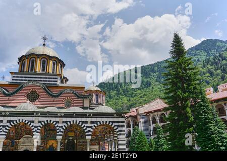 Le célèbre monastère de Rila en Bulgarie Banque D'Images