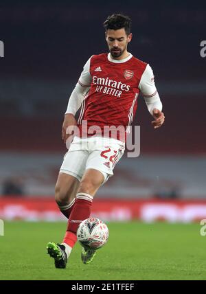 Pablo mari d'Arsenal lors du troisième tour de la coupe Emirates FA au stade Emirates, Londres. Banque D'Images