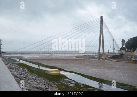 Storm Filomena, Fuengirola, Málaga, Espagne. Banque D'Images