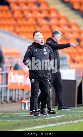 Bloomfield Road, Blackpool, Lancashire, Royaume-Uni. 9 janvier 2021. English FA Cup football, Blackpool versus West Bromwich Albion; Sammy Lee de WBA crie des instructions aux joueurs Credit: Action plus Sports/Alay Live News Banque D'Images