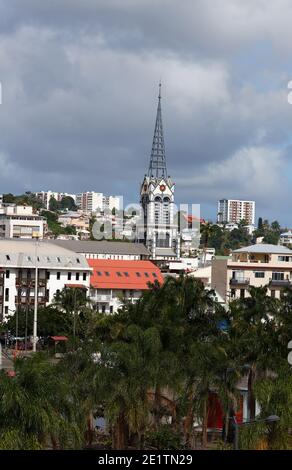 La vue de fort-de-France, Ile de la Martinique , territoire français d'outre-mer Banque D'Images