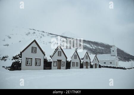 Paysage de la nature au musée Laufas Eyjafjordur Grytubakki Près d'Akureyri Nord de l'Islande Europe Banque D'Images