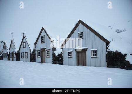 Paysage de la nature au musée Laufas Eyjafjordur Grytubakki Près d'Akureyri Nord de l'Islande Europe Banque D'Images