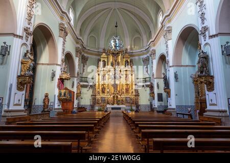 SARAGOSSE, ESPAGNE - 3 MARS 2018 : l'église Iglesia de San Gil Abad. Banque D'Images