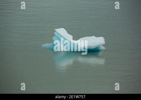 Un iceberg en fonte, vêlé du Glacier Grey, flotte dans le Lago Grey, dans le parc national Torres del Paine, en Patagonie, au Chili Banque D'Images