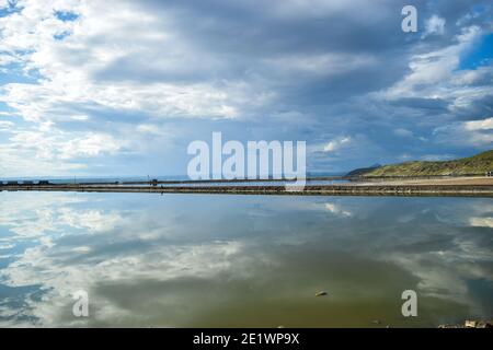 Paysages pittoresques contre le ciel au lac Magadi, Kenya Banque D'Images