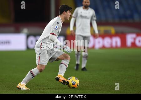 Genova, Italie. 9 janvier 2021. Genova, Italie, stade Luigi Ferraris, 09 janvier 2021, Riccardo Orsolini (Bologne) pendant Gênes CFC vs Bologna FC - football italien série A Match Credit: Danilo Vigo/LPS/ZUMA Wire/Alamy Live News Banque D'Images