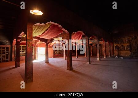 OUARZAZATE, MAROC - 7 FÉVRIER 2017 : scène égyptienne dans les studios de cinéma Atlas où des films comme Gladiator et Mummy ont été filmés. Banque D'Images