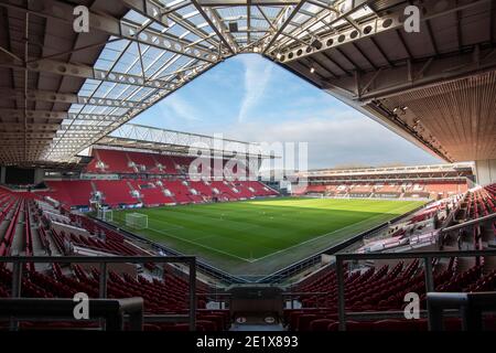 Bristol, Royaume-Uni. 10 janvier 2021. Vue générale du stade Ashton Gate de Bristol City avant le match de la coupe FA à Ashton Gate, Bristol photo de Jeremy Landey/Focus Images/Sipa USA 10/01/2021 crédit: SIPA USA/Alay Live News Banque D'Images