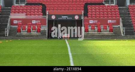 Bristol, Royaume-Uni. 10 janvier 2021. Vue générale du stade Ashton Gate de Bristol City avant le match de la coupe FA à Ashton Gate, Bristol photo de Jeremy Landey/Focus Images/Sipa USA 10/01/2021 crédit: SIPA USA/Alay Live News Banque D'Images