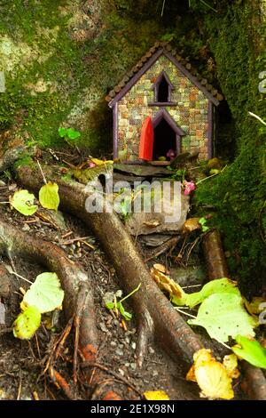 Maison de fées dans les bois à Derrynane sur la nature Atlantic Way sur le Ring of Kerry en Irlande Banque D'Images