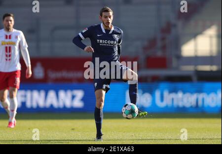 Ratisbonne, Allemagne. 10 janvier 2021. Firo: 10.01.2021, football, 2. Bundesliga, saison 2020/2021, 15e jour de match, Jahn Regensburg - VFL Bochum, Maxim Leitsch, action individuelle | usage dans le monde crédit: dpa/Alay Live News Banque D'Images