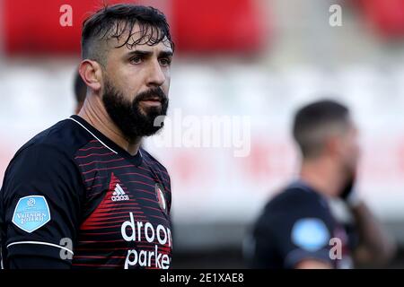 ROTTERDAM, PAYS-BAS - JANVIER 10 : Lucas Pratto de Feyenoord lors du match néerlandais Eredivisie entre Sparta Rotterdam et Feyenoord à Het Kasteel le 10 janvier 2021 à Rotterdam, pays-Bas (photo de Herman Dingler/BSR AgencyOrange PicturesAlamy Live News) Banque D'Images