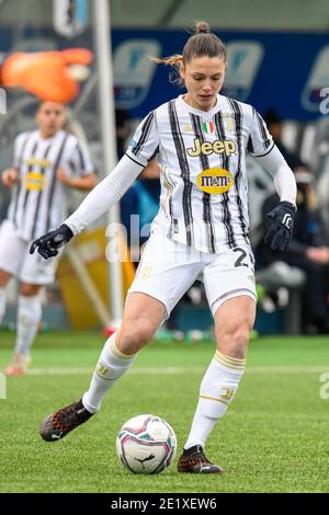 Stadio Comunale &#34;Aldo Gataldi&#34;, Chiavari (GE), Italie, 10 janv. 2021, Cecilia Salvai (Juventus) lors de la finale - Juventus vs Fiorentina Femminile, football italien femmes Supercoppa Match - photo Fabio Fagiolini / LM Banque D'Images