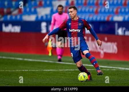 VALENCE, ESPAGNE - JANVIER 10: Clerc de Levante pendant le match de la Liga Santander entre Levante UD et SD Eibar à Estadi Ciutat de Valencia sur Janu Banque D'Images