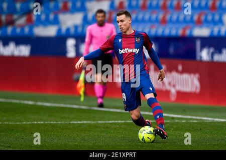 VALENCE, ESPAGNE - JANVIER 10: Clerc de Levante pendant le match de la Liga Santander entre Levante UD et SD Eibar à Estadi Ciutat de Valencia sur Janu Banque D'Images