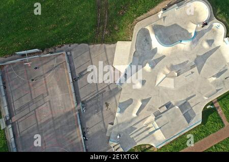 DefaultSkate Park à Lewes, Sussex, Royaume-Uni Banque D'Images