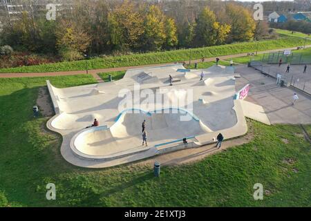 DefaultSkate Park à Lewes, Sussex, Royaume-Uni Banque D'Images