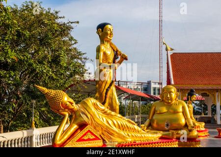 Statue de Bouddha par le Grand Temple de Bouddha dans le quartier Chonburi de Pattaya Thaïlande Asie Banque D'Images