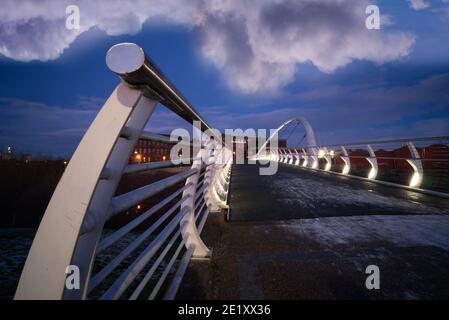 Le Clyde SmartBridge à Glasgow, le Dalmarnock Smart Bridge.