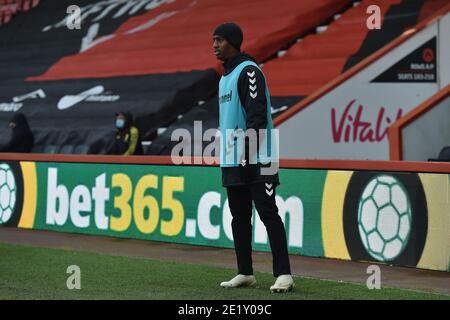 OLDHAM, ANGLETERRE. 9 JANVIER Portrait franc de Dylan Fage d'Oldham Athletic lors du match de la FA Cup entre Bournemouth et Oldham Athletic au stade Vitality, à Bournemouth, le samedi 9 janvier 2021. (Crédit : Eddie Garvey | MI News) Banque D'Images