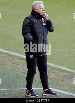 West Bromwich Albion Manager adjoint Sammy Lee lors du troisième tour de la coupe Emirates FA à Bloomfield Road, Blackpool. Banque D'Images